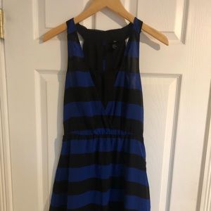 Black & Blue Striped Dress